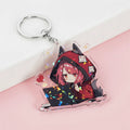 Custom Epoxy Acrylic Keychains Printed Gradient Colors Holographic Keychains Custom Logo Acrylic Charms Gradient Colors