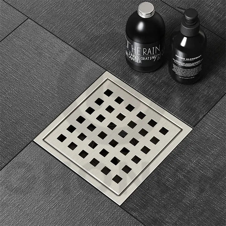 Guangdong Foshan Factory Building Decorative Material Hardware Mirror Floor Drain Bathroom Toilet Accessories