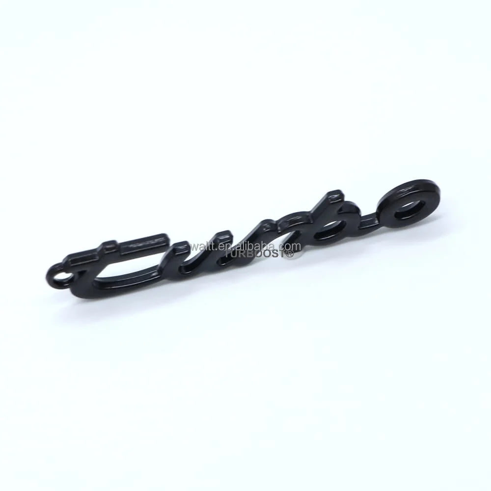 Customize Any Shape 3D Metal TURBO Letter Keychain Charm