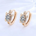 24 New Tortoise Model 18K Gold Plated Cubic Zirconia Stainless Huggie Steel Hoop Earrings for Women