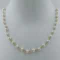 Freshwater Pearl Beaded Link Chain Necklace 925 Sterling Silver Handmade Bohemian Wedding Anniversary Gift for Her 8 Gram MegaBDM