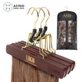 Astrid 23 CM Wooden Clips Brown Custom Logo Wig Hair Extensions Hanger for Shop Display