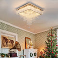 Customized Intelligent LED Embedded Crystal Ceiling Light for Network Business MegaBDM