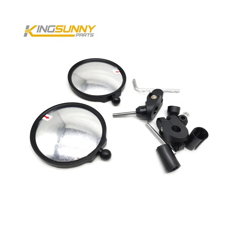 Universal 2PCS Adjustable Bike Rearview Mirror 360 Rotation Cycling Rear View Mirror for Electric Bicycle Motorcycle