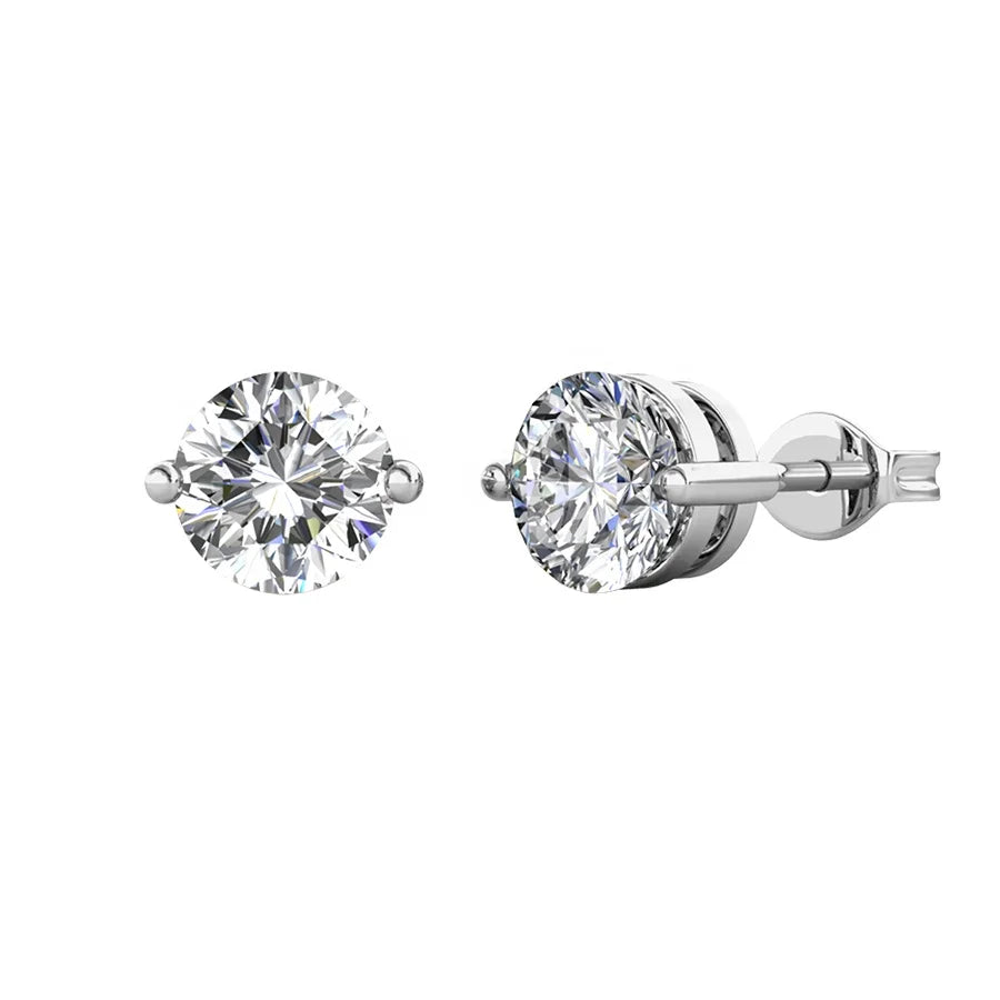 Simple Elegant Studs Earrings Embellished with Swarovski Crystals Sterling Silver 925 Jewelry Daisini 18K Gold Plated Earrings