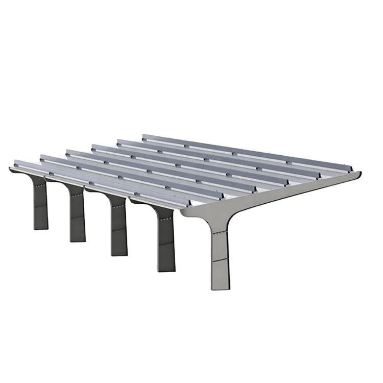 Yuens Customized Solar Panel Carport Aluminum Frame Solar Saw Stand Mounting Rack