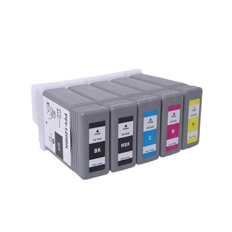 Compatible  5 Colors 130ml PFI 120 PFI-120 PFI120 Ink Cartridge for Canon TM-200 TM-205 TM-300 TM-305 Printers Ink Cartridges
