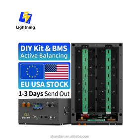 EU Stock 48V 340Ah 51.2V 5Kwh LiFePO4 320Ah 300Ah 280Ah Solar Power DIY Battery Kit Cell Case Home Energy Storage Portable Power