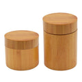 Bamboo Veneer Cream Jar Natural Veneer Finish Air-Tight Seal Eco-Friendly Perfect for Facial Creams Lotions Organic Skincare