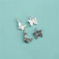 10mm Antique Silver Butterfly Pendant S925 Sterling Silver Animal Butterfly Charms for Jewelry Making Finding