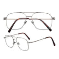 Vintage Square Oversized Anti-blue Light Metal Eyeglasses Frames Eyewear Women Men Optical Fashion Double Bridge Glasses