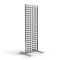 3 Color Metal L Movable Grid Panel Display Stand with Wheel