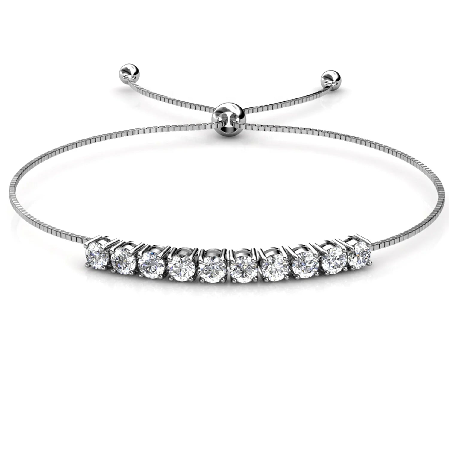 New 925 Sterling Silver Lab Grown Moissanite Diamond Slider Bracelet Anniversary Gift for Women Wife Destiny Jewellery
