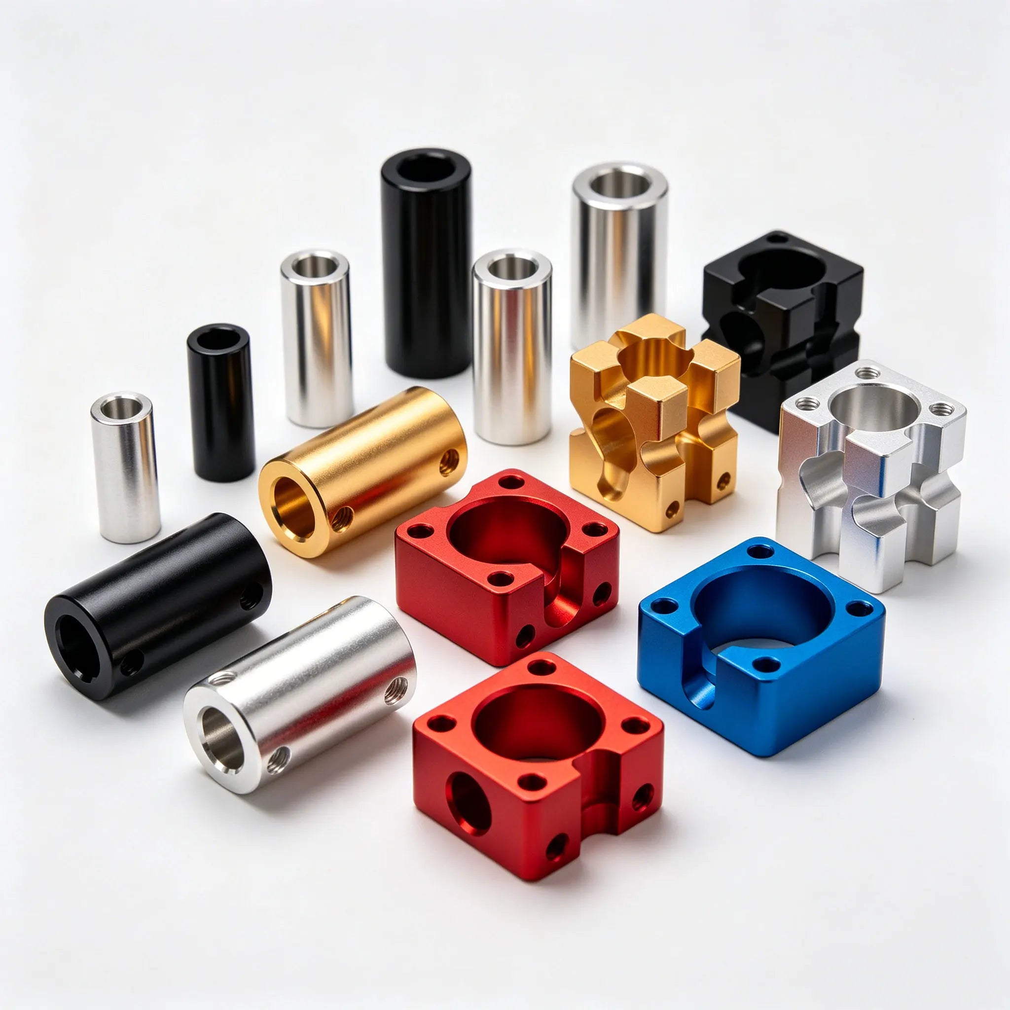 CNC Aluminum Parts with Sandblasting and Anodizing Custom CNC Machining Metal Parts