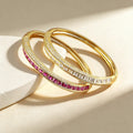 QIKU Luxury 4 Colors Square Rhinestone Bracelets Women Charm Party Wedding Birthday Jewelry Exquisite Accessories Gift Wholesale
