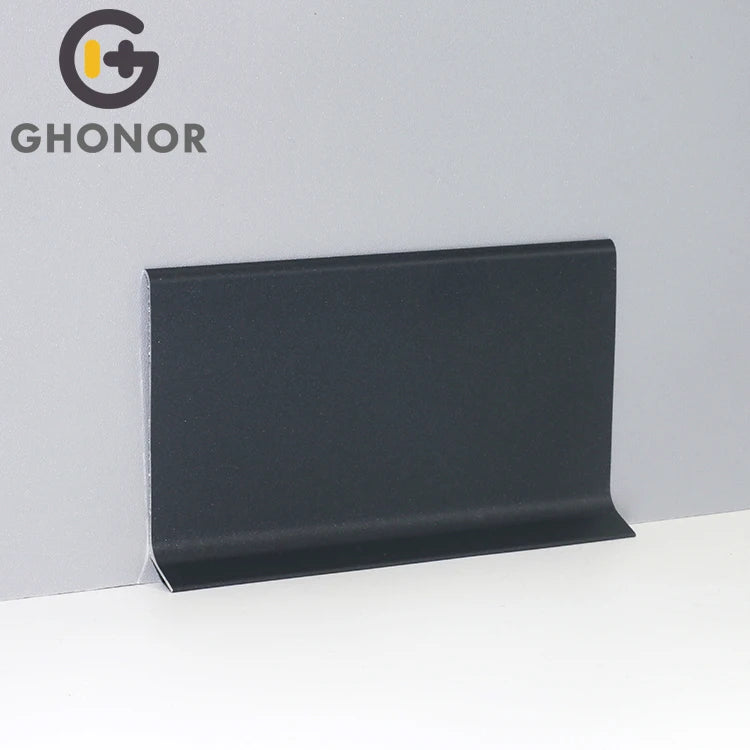 Aluminium Durable L-Shaped Glass Wall Skirting Matching End Cap Corner Protectors Offered 60mm