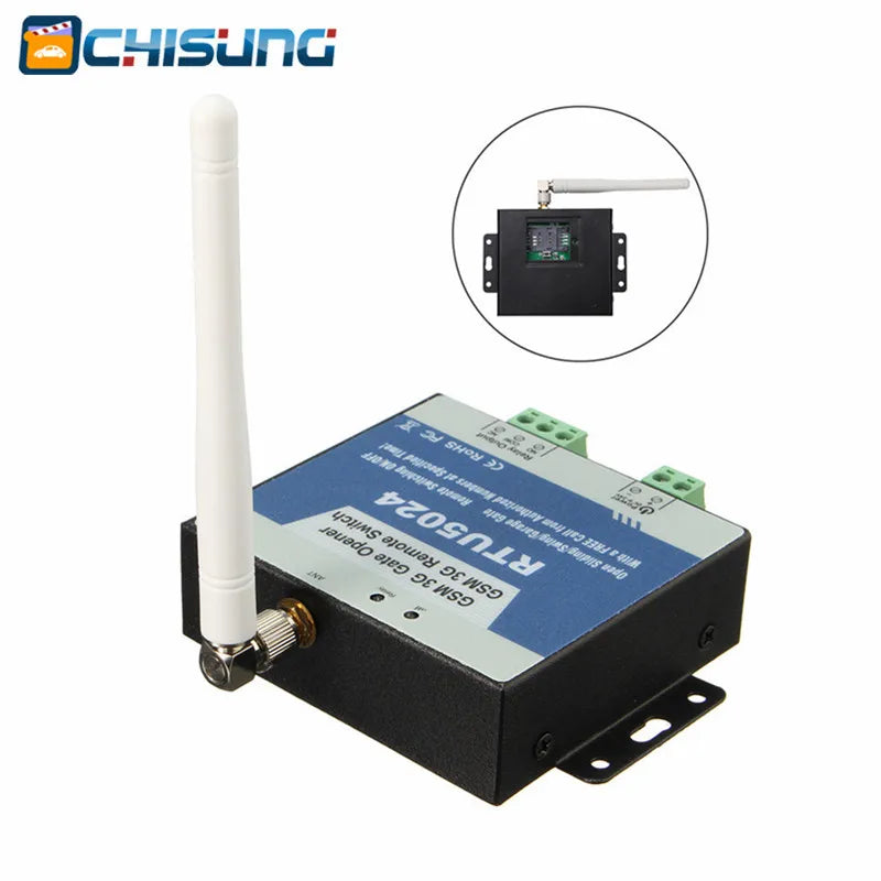 GSM RTU5015 Modern Automatic Garage Door Opener for Phone Remote Controller IOS Android App Support Alarm Sliding Gate Opener