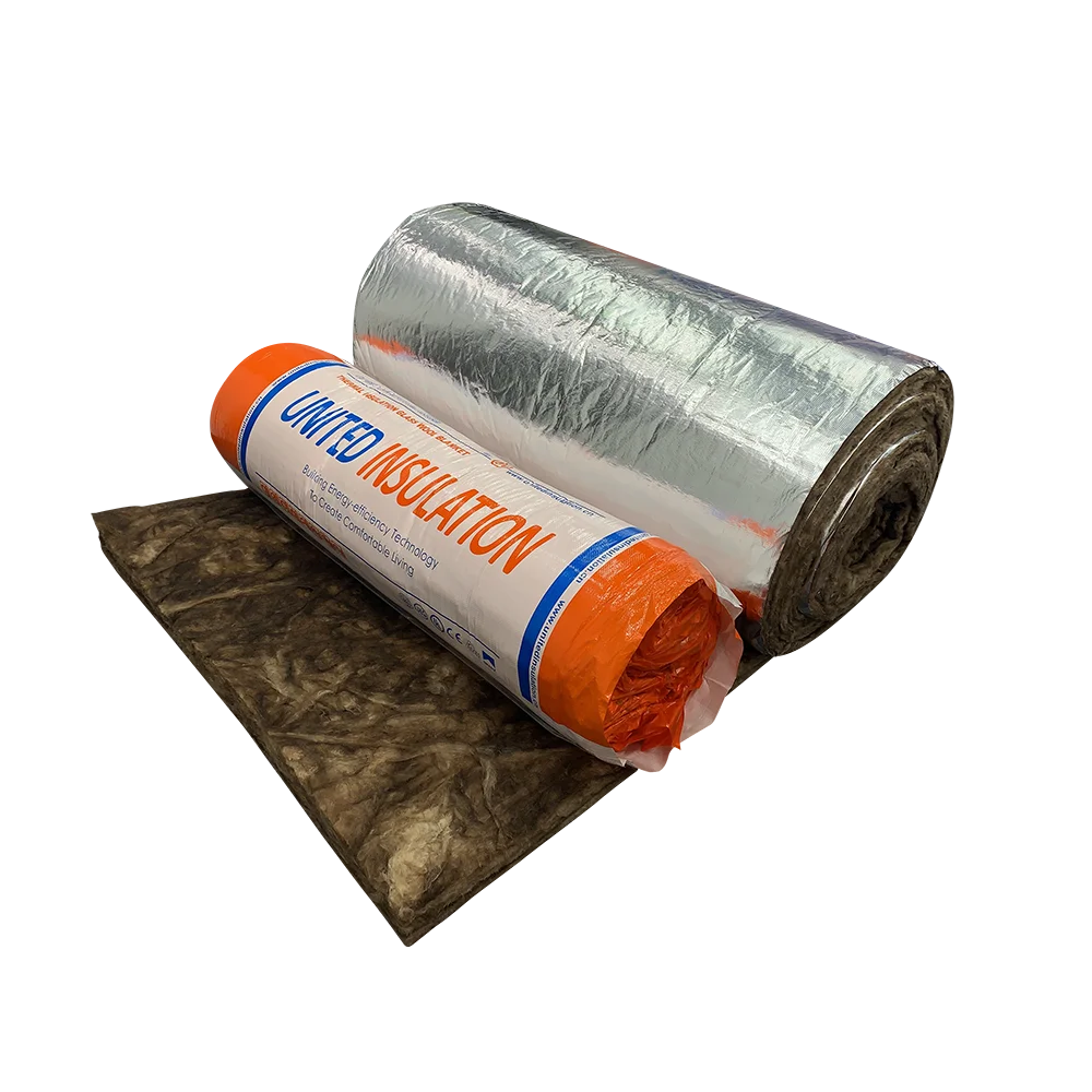 ASTM UL ECO Friendly Sound Absorb Fiberglass Wool Roll High Recovery UET Thermal Insulation FSK Aluminum Brown Glass Wool Rolls