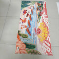 LH-textileFactory Direct Cotton Printed  Printed  Peshtemal Turkish Towel  80 * 160cm Fouta Beach Towel with Tassels