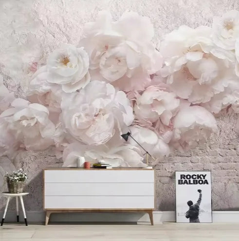 3D Rose Background Wallpaper Wedding Room Wallpaper Flowers Bedroom Living Room Broadcast Room Mural