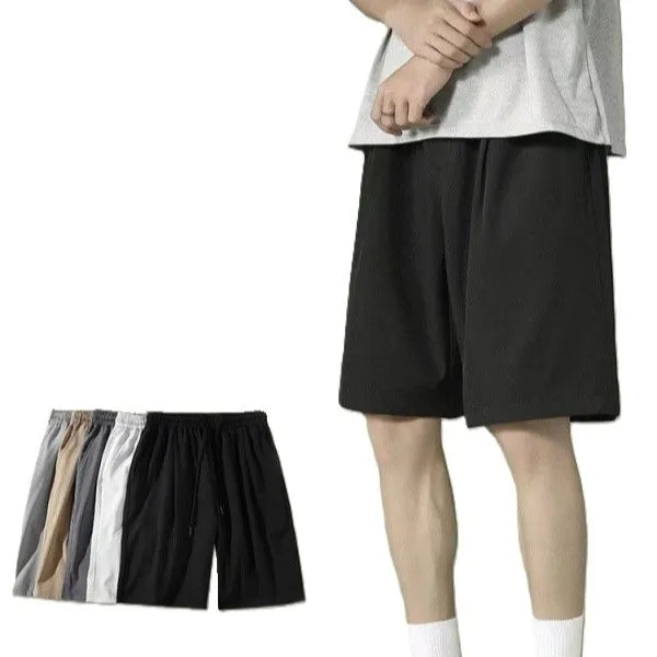 OEM Factory Men Ice Silk Casual Shorts Quick Dry Loose Fit Plus Size European American Style Export Goods Sports Comfort Shorts