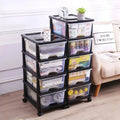 Mobile Storage Trolley Rolling Plastic Drawer Unit PP Organizer Cabinet Multi Layer Storage Chest Drawer Cabinet MegaBDM