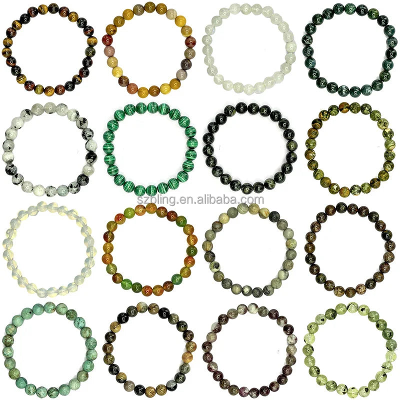 Bracelet Stone Round Beaded Bracelets Gemstone Healing Bracelets Wholesale Jewelry for Women