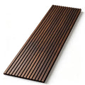 Black Walnut Veneer Slatted Acoustic Wall Panel Sound Proof Wood Panel for Conference Room Living Room Background Wall MegaBDM