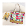 Buti Custom Printed Woven Lace Canvas Tote Bag Zipper Closure Portable Ladies Winter All Seasons Beach Shopping Polyester Lining