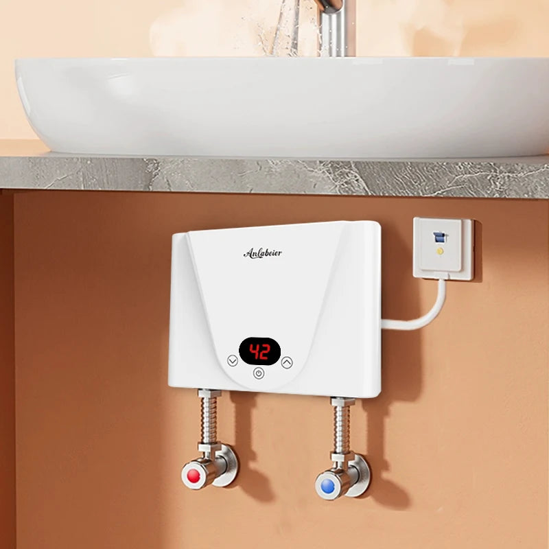 Project Use 220V 3500W 5500W Instant Tankless Electric Kitchen Bathroom Water Heater Quickly Heating