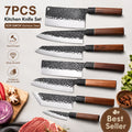 2024 Japanese Style  Kitchen Knife Set Hand Forged 5CR15MOV Steel Chef's Butcher's Knife with Sour Branch Star Anise Handle