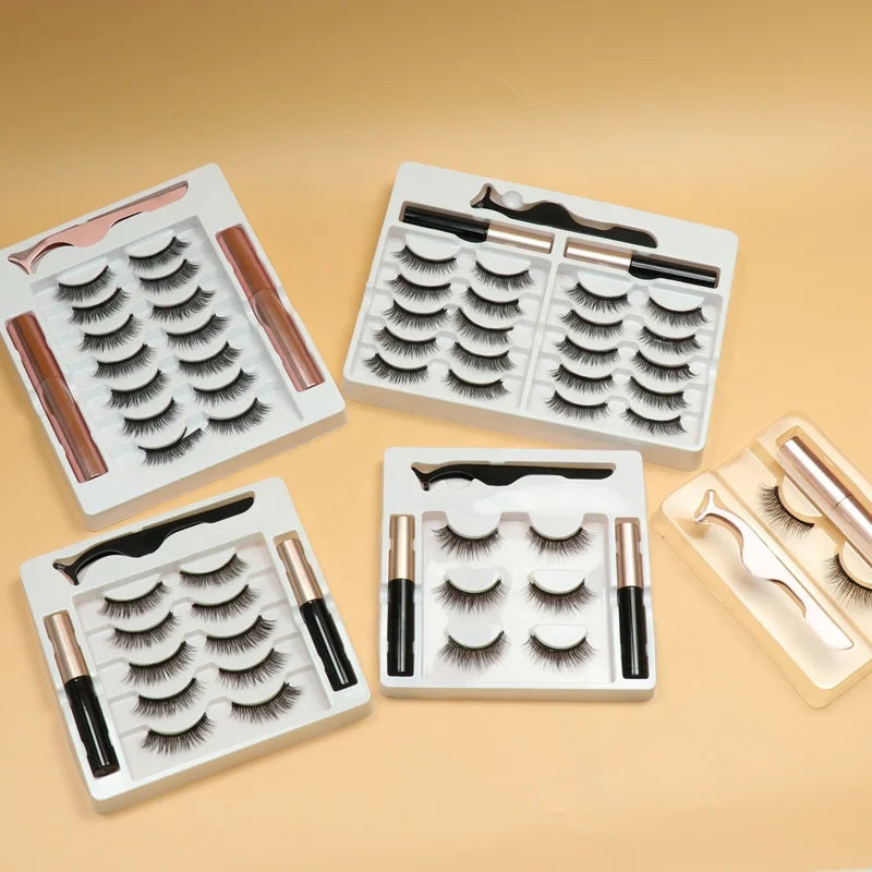 2025 Wholesale Custom 3d Magnetic Eyelashes Manufacturer Magnetic Eyelashes Kit