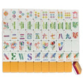 4-Layer Colorful Acrylic Mahjong Tiles Floral Butterfly Pattern American Mahjong Set with Joker Tiles Family Party Game MegaBDM