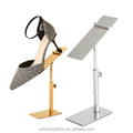 Custom Logo Luxury Freestanding Stainless Steel Gold Modern Shop Display High Heels Stand Shoes Racks