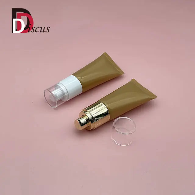 30g Hand Cream Tube Cleaning Cream Cosmetic Package Container Black Gold Soft PE Tubes Airless Pump and UV Label Squeeze Bottle