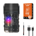 New EDC Compact 180 Degree Adjustment of Buzzer Anti Wolf Device USB Rechargeable UV LED Torches Work Light Tactical Flashlight