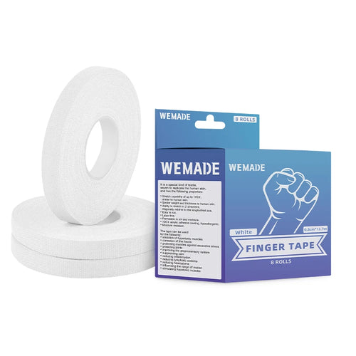 0.5cm/0.7cm/0.8cm/0.9cm/1cm/1.25cm/1.5cm White Breathable Wear-resistant Climbing Sports Finger Bandage Adhesive Finger Tape