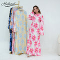 Hafizah Green Geometric Print Abaya Dubai Muslim Dress Wholesale Boho Kaftan Ramadan Eid 2026 Factory Supplier Bulk Order MegaBDM