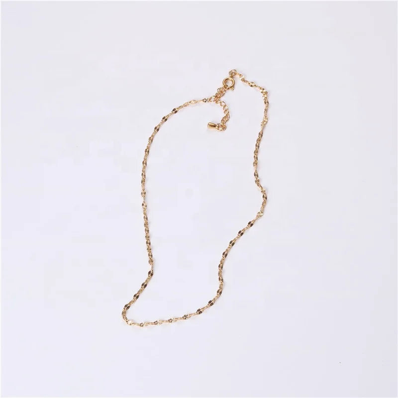 Jewelry 18k Gold Plated Carambola Dainty Chain Choker Charm Necklace Stainless Steel Jewelry Wholesale