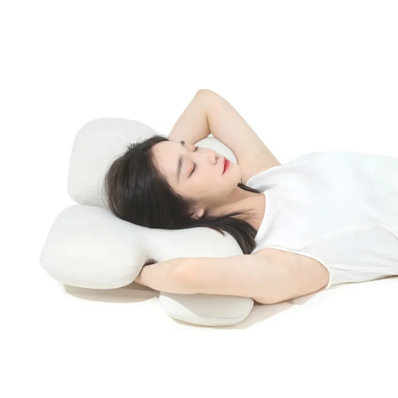 Multiple Positions Almohada Cervical Orthopedic Oreiller Kissen Memory Foam Support Neck Sleep Bed Pillow 100% Polyester Fabric
