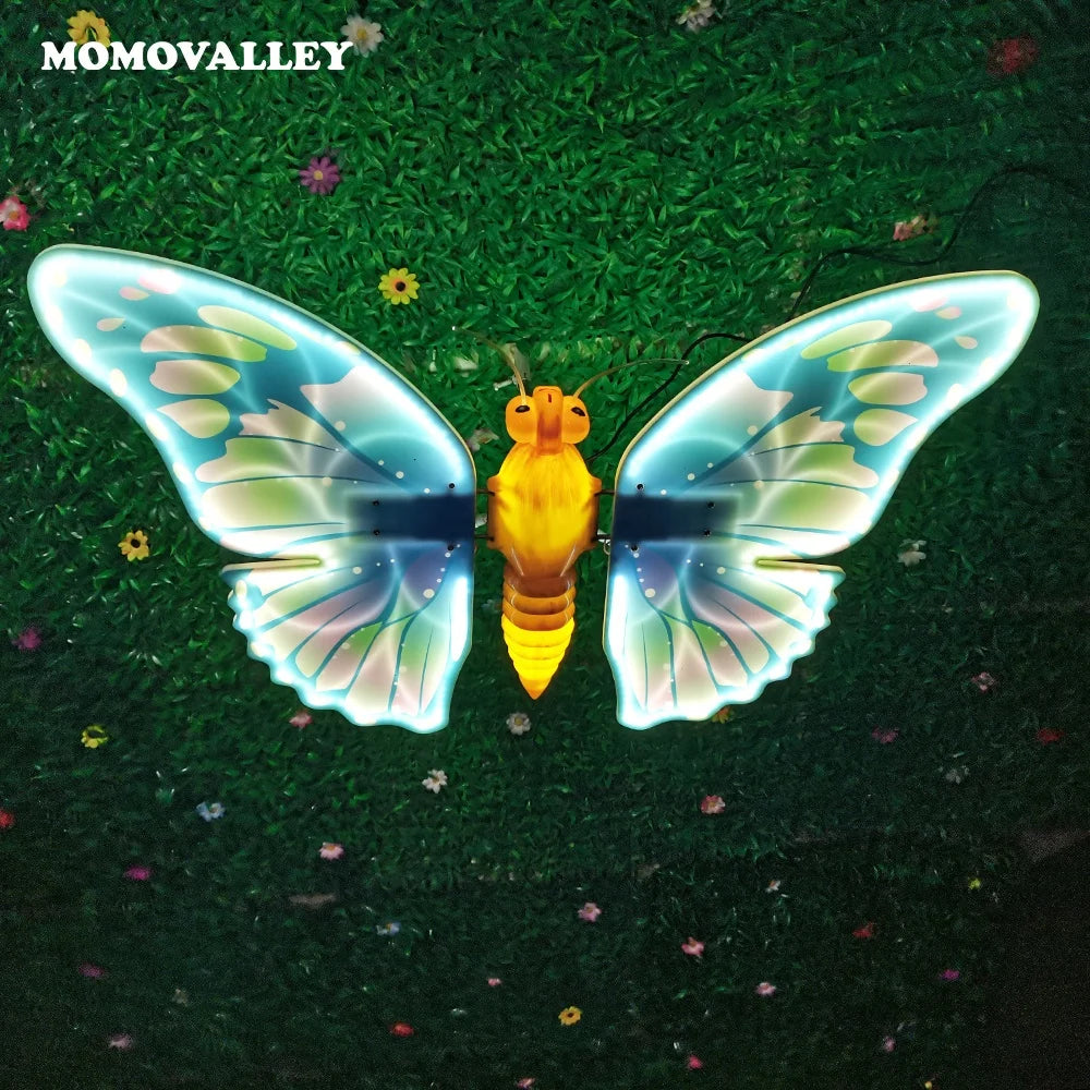 Momovalley New 74CM Outdoor LED Lamp Large Lighted Butterfly Decorations for Landscape High Brightness Christmas Open
