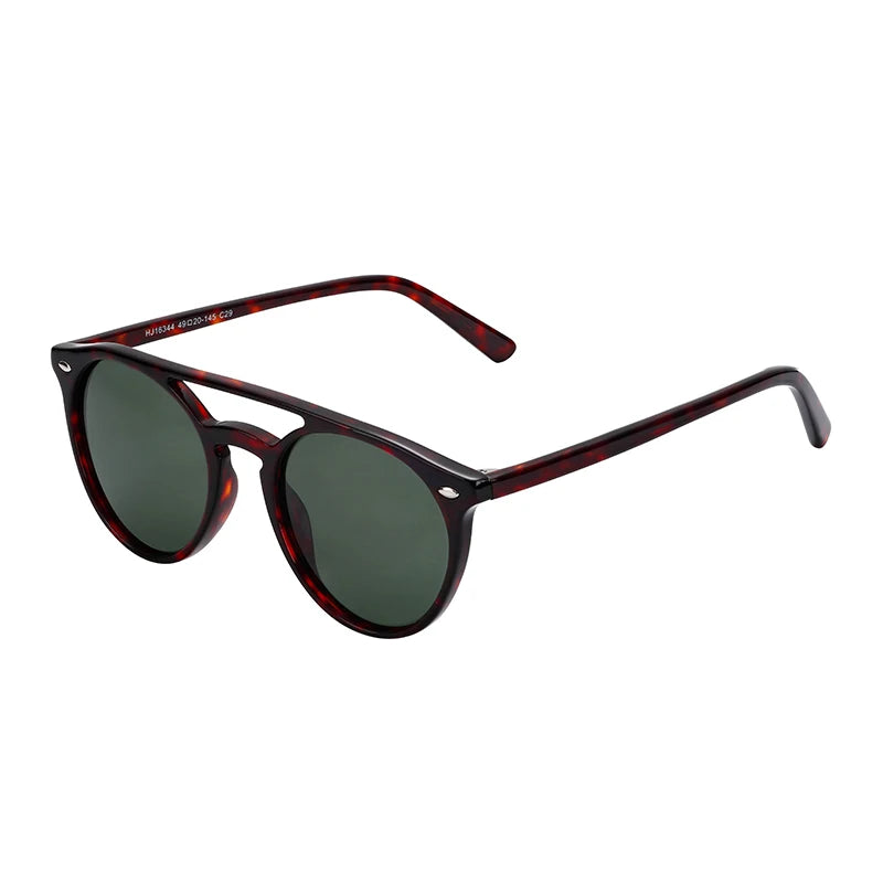 Retro Custom Logo Mazzucchelli Acetate Double Bridge Polarized Sunglasses