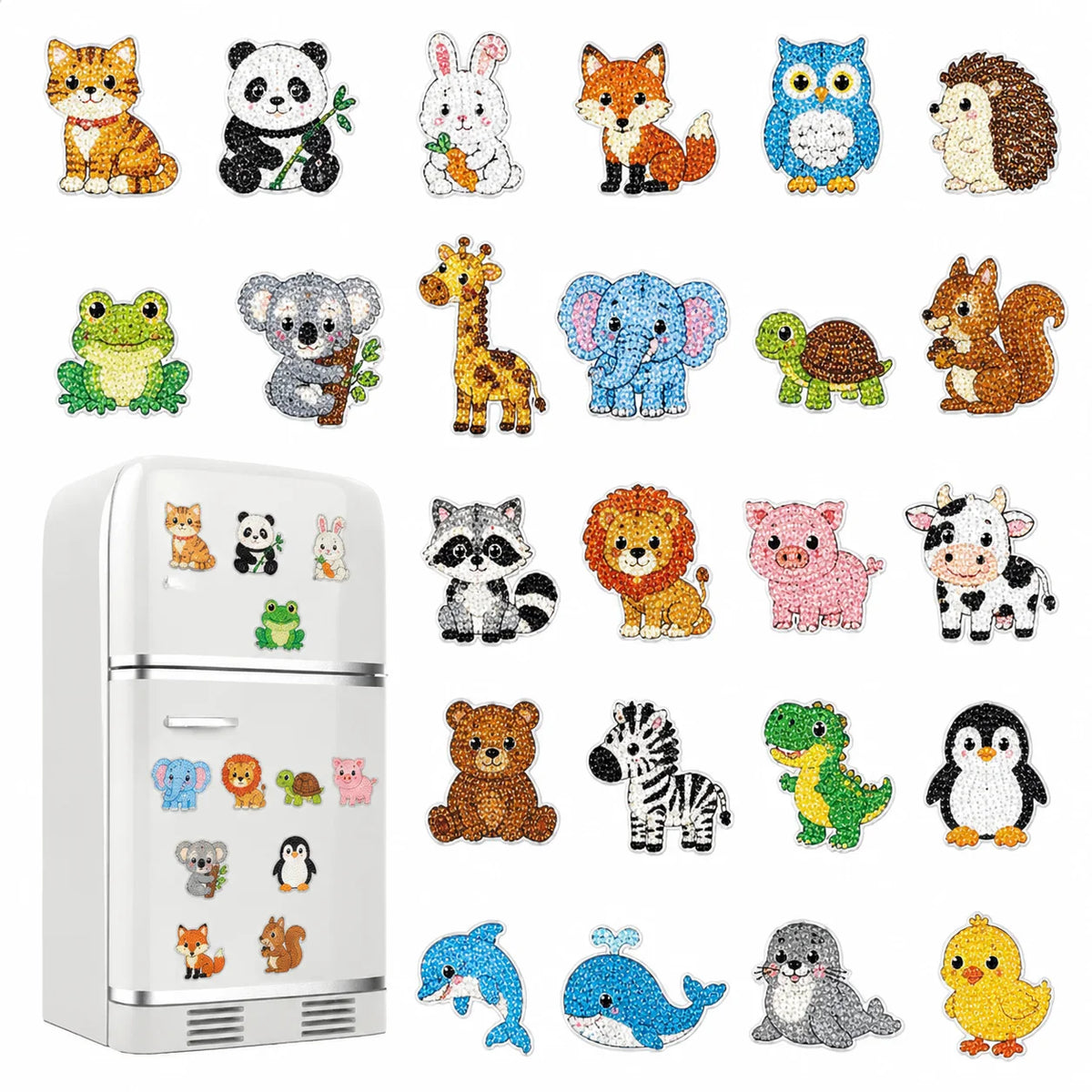 Custom Fridge Magnets Refrigerator Sticker Metal Animal Gifts Magnet Fridge Souvenirs Epoxy Component Magnets MegaBDM