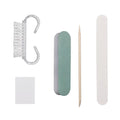 Disposable Professional Manicure Kit Set with Nail File Mini Buffer Wood Stick-Plastic Durable Box Packaging MegaBDM