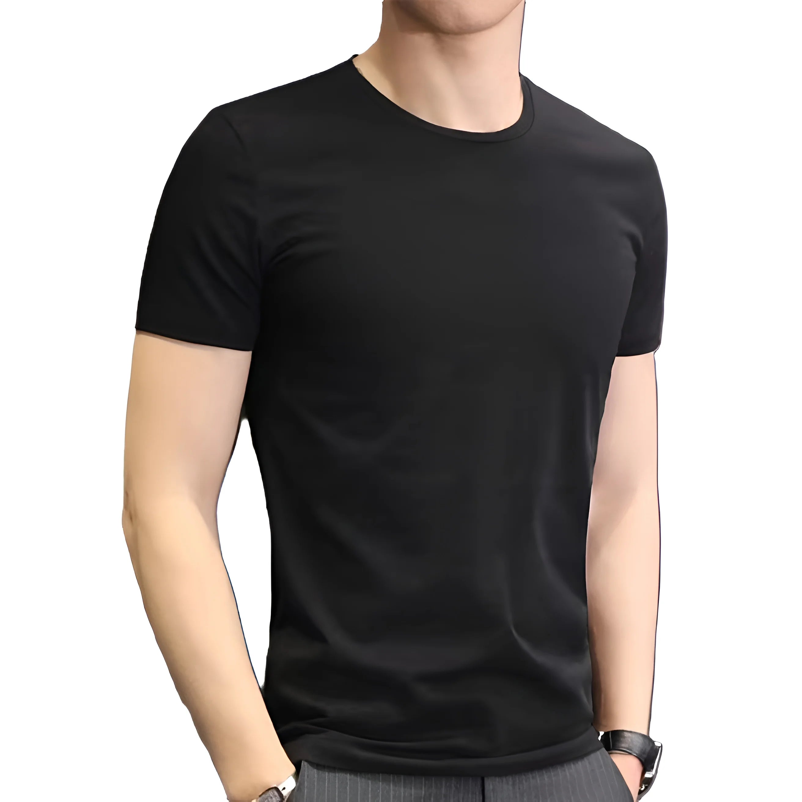 OEM Custom Logo Embroidery 180g Cotton Blank Oversized Mens Short Sleeve Best Comfort Fit Solid Color Plus Size T-Shirt