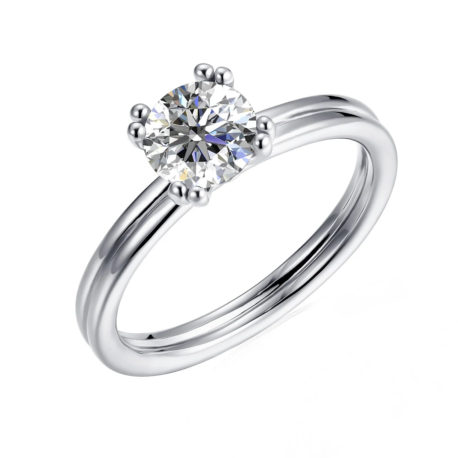 Innovative Formulated Moissanite Diamond Simple Delicate Silver 925 18k Gold Engagement Ring for Women Destiny Jewellery