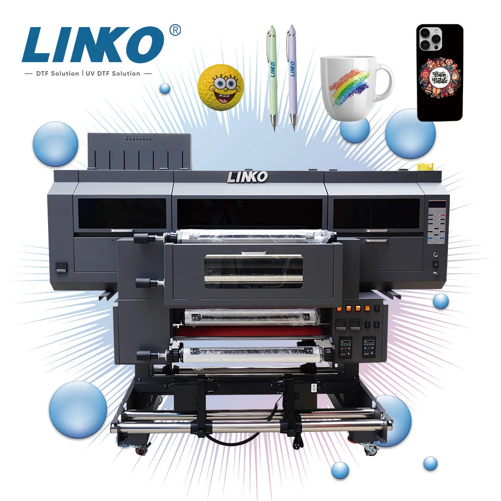 LINKO UV DTF Printer Inkjet Printer with 4 Printheads A1 600mm for Cups Sticker and Phone Case Printing