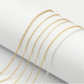 GP US 1.1mm 1.18mm 1.52mm Round Oval Cable Rectangular 14k Gold Filled Permanent Jewelry Chains Elongated Oval Link Chain