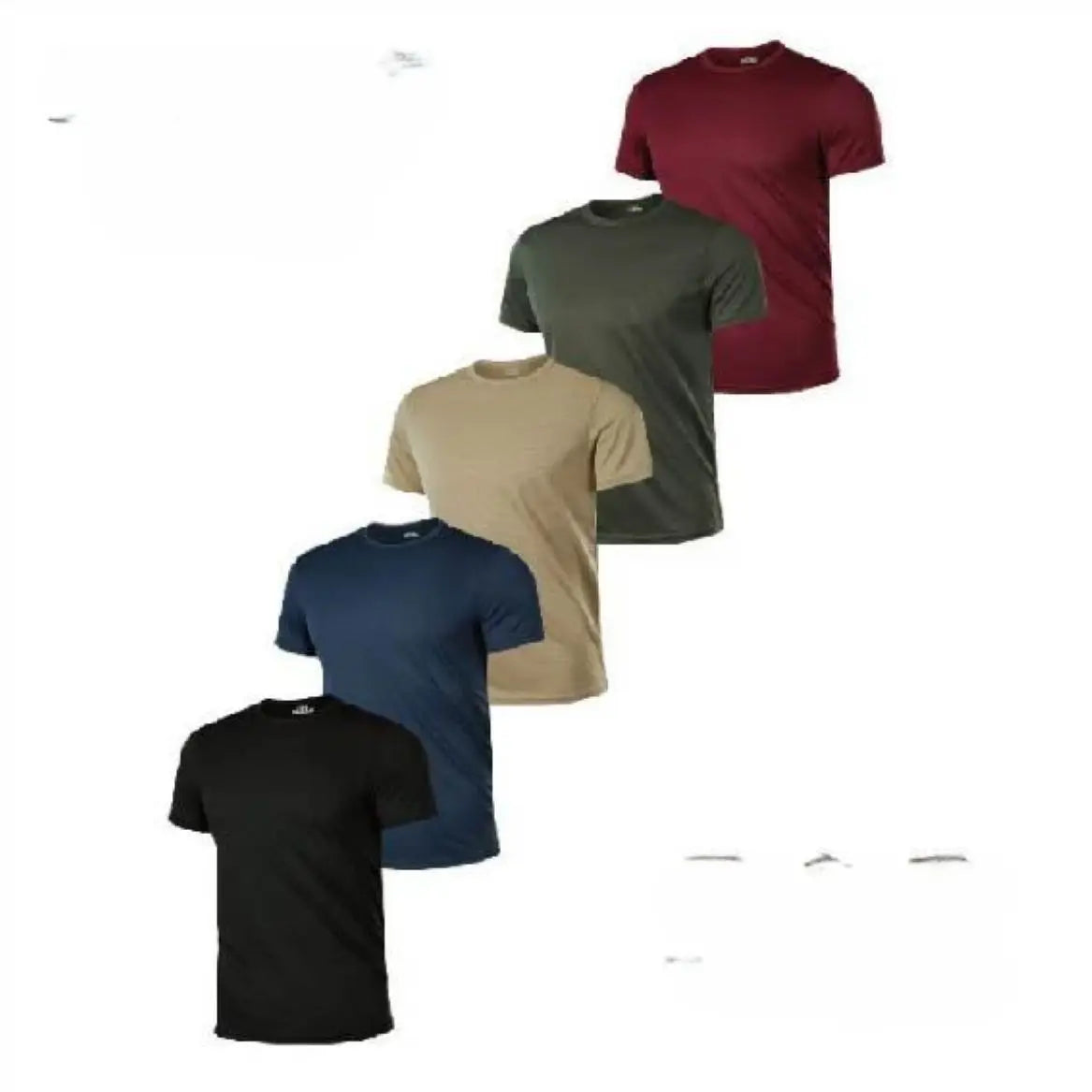 Bangladesh CN Factory Price Custom Logo Embroidery T Shirt 100% Polyester Lightweight Moisture Wicking Crew Neck Short t Shirt MegaBDM