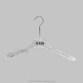 Custom Logo 38 cm 1T Clear Crystal Transparent Hook Acrylic Plastic Heavy Duty Anti-Slip Modern Wardrobe Hanging Clothes Hangers